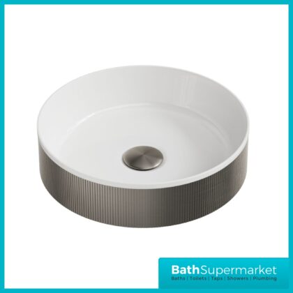 Sognare KOKO Fluted Round Gunmetal Countertop Basin 360mm