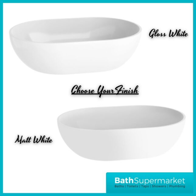 Sognare Neo White Rectangular Counter Top Basin - Gloss Or Matte Finish 560mm