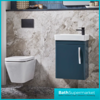Tavistock Compass Viridian Green Wall Mounted Cloakroom Vanity Basin Unit 450mm