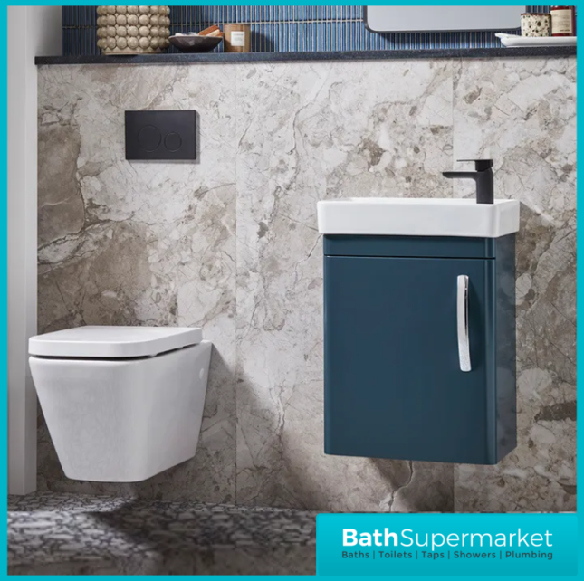 Tavistock Compass Viridian Green Wall Mounted Cloakroom Vanity Basin Unit 450mm