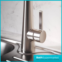 Bristan Pine Stainless Steel Eco Start Easyfit Swivel Spout Single Lever Kitchen Mixer Tap