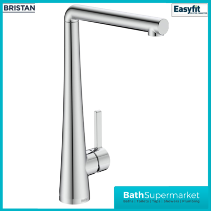 Bristan Pine Chrome Eco Start Easyfit Swivel Spout Single Lever Kitchen Mixer Tap