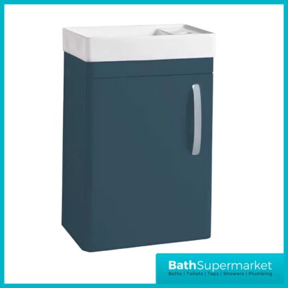 Tavistock Compass Matt Oxford Blue Wall Mounted Cloakroom Vanity Basin Unit 450mm
