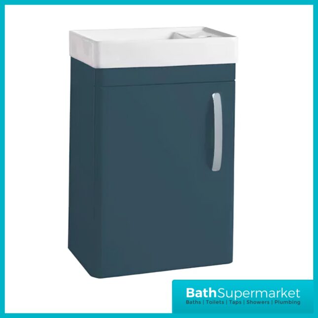 Tavistock Compass Matt Oxford Blue Wall Mounted Cloakroom Vanity Basin Unit 450mm