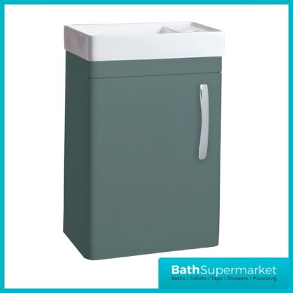Tavistock Compass Viridian Green Wall Mounted Cloakroom Vanity Basin Unit 450mm