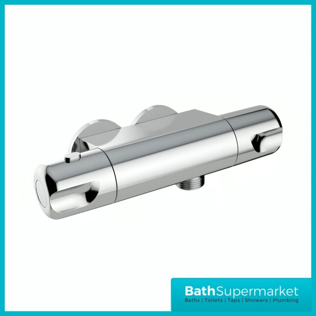 Highlife Bathrooms Chrome Horizontal Compact Thermostatic Caravan Shower Valve