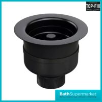 Ellsi Matt Black Kitchen Sink Waste Basket Strainer Top-Fix 90mm