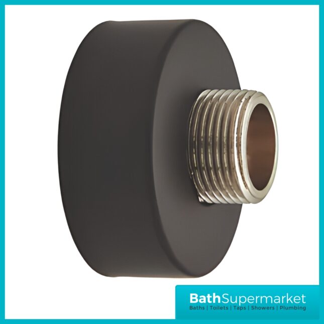 Highlife Bathrooms Round Matt Black Shower Fixing Brackets Kit
