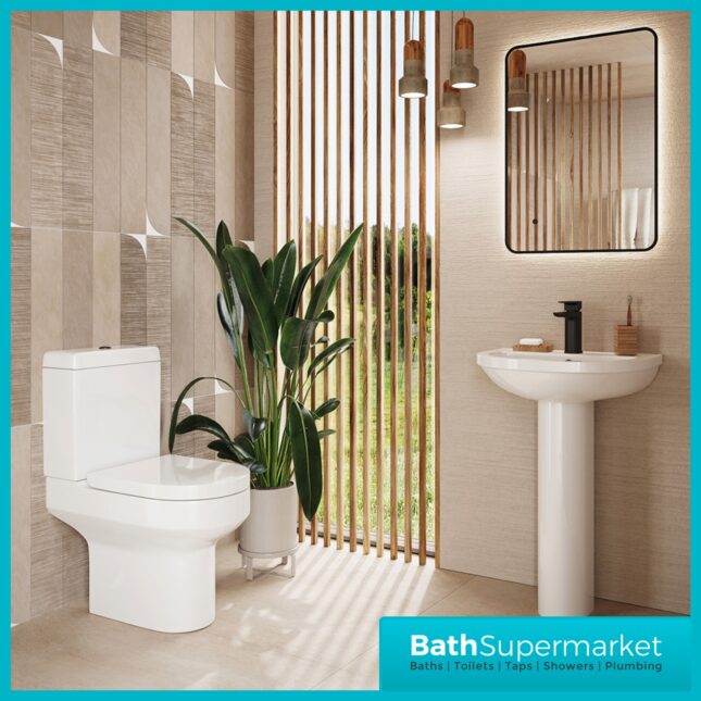 Sognare Spa Comfort Height Pan Rimless WC Toilet With Soft Close Seat