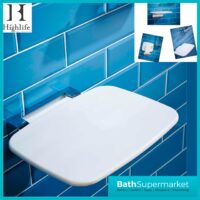 Highlife Stroma Luxury White Space Saving Thermoset Folding Mobility Shower Seat