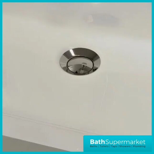 Ellsi Chrome Round Unslotted Click Clack Basin Waste Top-Fix