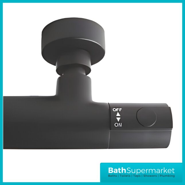 Highlife Bathrooms Round Matt Black Shower Fixing Brackets Kit