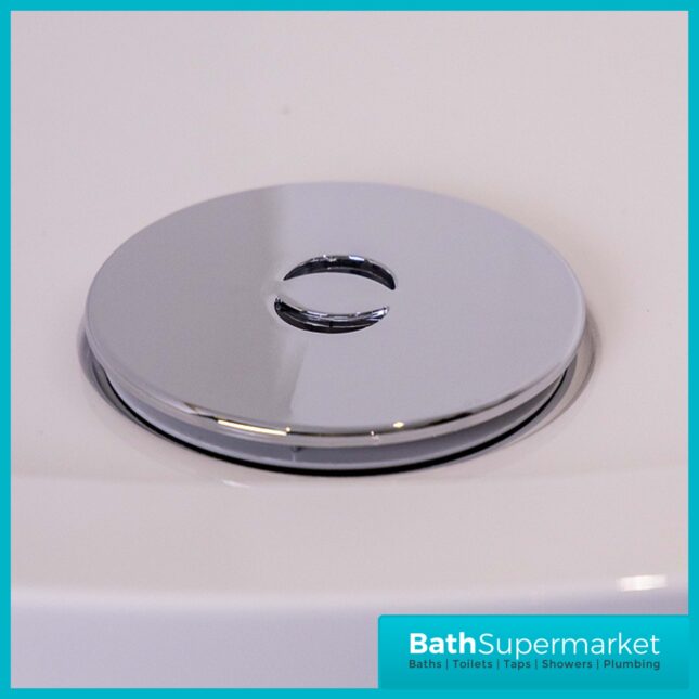 Ellsi Chrome Round Shower Tray Waste With Elbow Top-Fix