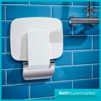 Highlife Stroma Luxury White Space Saving Thermoset Folding Mobility Shower Seat