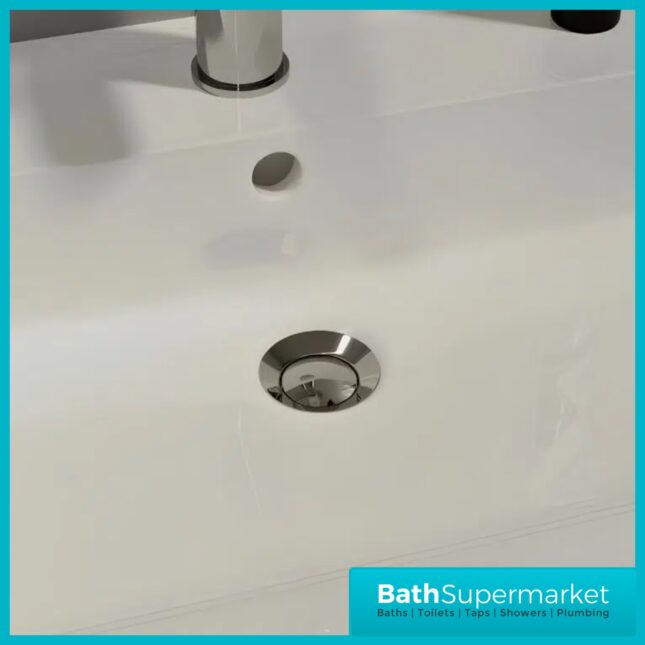 Ellsi Chrome Round Slotted Click Clack Basin Waste Top-Fix