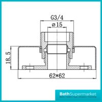 Highlife Bathrooms Square Matt Black Shower Fixing Brackets Kit