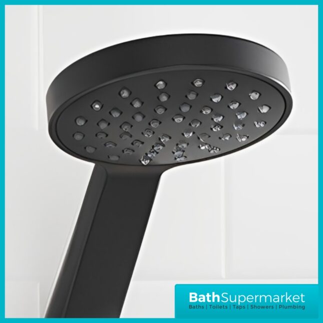 Bristan Onza Matt Black Thermostatic Exposed Valve Mixer Shower Kit