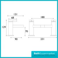 Bristan Elevar Matt Black Deck Mounted Bath Filler Tap