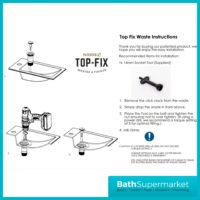 Ellsi Brushed Brass Round Unslotted Click Clack Basin Waste Top-Fix