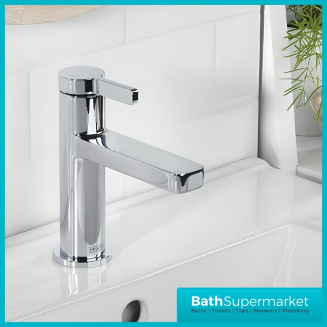 Bristan Elevar Luminance Chrome Mono Basin Mixer Tap With Clicker Waste