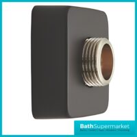 Highlife Bathrooms Square Matt Black Shower Fixing Brackets Kit