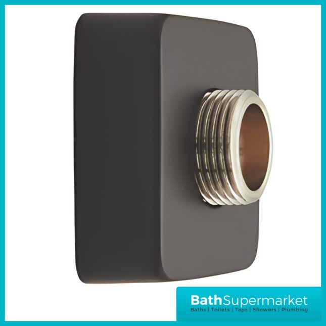 Highlife Bathrooms Square Matt Black Shower Fixing Brackets Kit