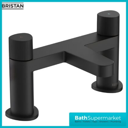 Bristan Liso Matt Black Deck Mounted Bath Filler Tap