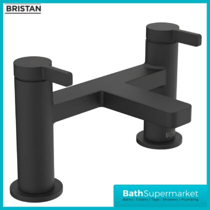 Bristan Elevar Matt Black Deck Mounted Bath Filler Tap