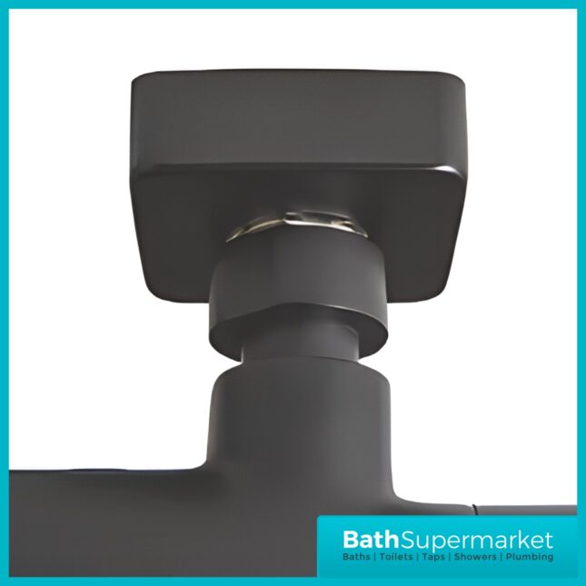 Highlife Bathrooms Square Matt Black Shower Fixing Brackets Kit