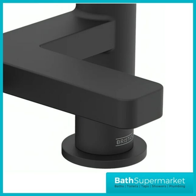 Bristan Elevar Matt Black Deck Mounted Bath Filler Tap