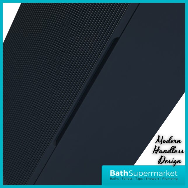 Tailored Fluted Midnight Shadow Cloakroom Floor Standing Vanity Basin Unit 460mm