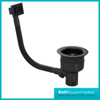 Ellsi Matt Black Kitchen Sink Basket Strainer Waste Top-Fix 90mm With Overflow