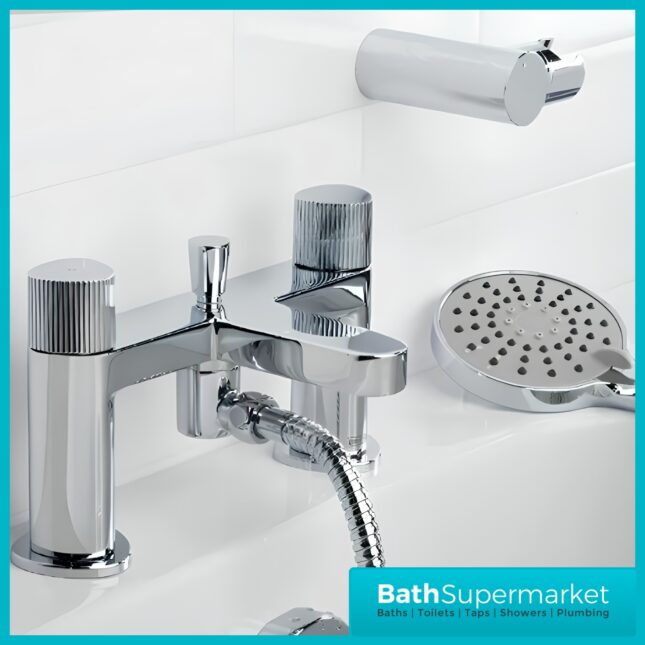 Bristan Liso Luminance Chrome Deck Mounted Bath Shower Mixer Tap