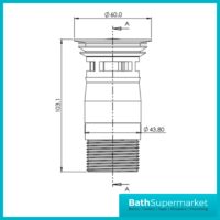 Ellsi Brushed Brass Round Slotted Click Clack Basin Waste Top-Fix