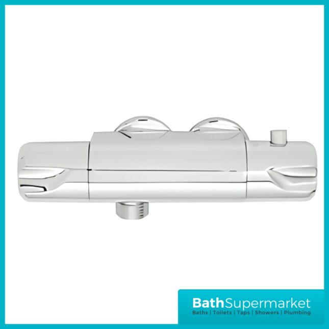 Highlife Bathrooms Chrome Horizontal Compact Thermostatic Caravan Shower Valve