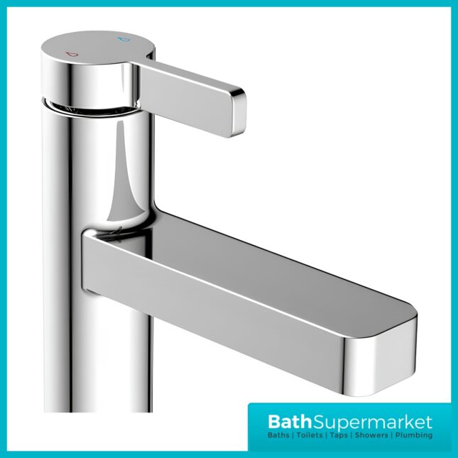 Bristan Elevar Luminance Chrome Mono Basin Mixer Tap With Clicker Waste