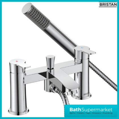 Bristan Appeal Luminance Chrome Bath Shower Mixer Tap Kit & Wall Bracket