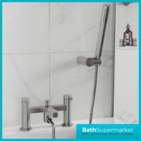 Bristan Elevar Luminance Chrome Bath Shower Mixer Tap Kit & Wall Bracket