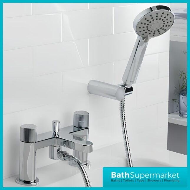 Bristan Liso Luminance Chrome Deck Mounted Bath Shower Mixer Tap