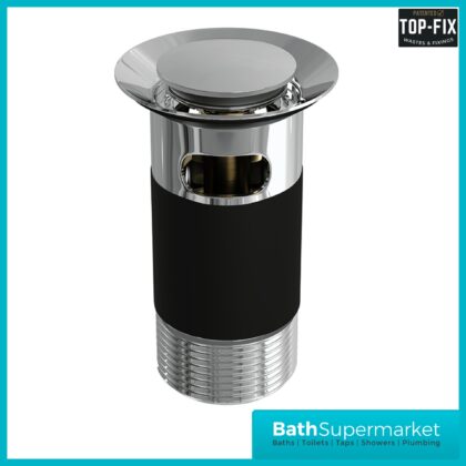 Ellsi Chrome Round Slotted Click Clack Basin Waste Top-Fix
