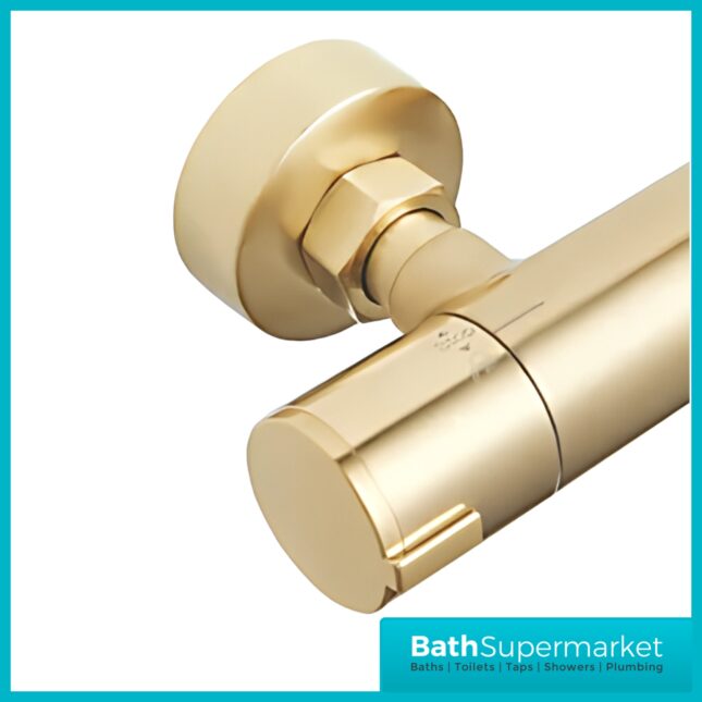 Highlife Bathrooms Round Brushed Brass Shower Fixing Brackets Kit