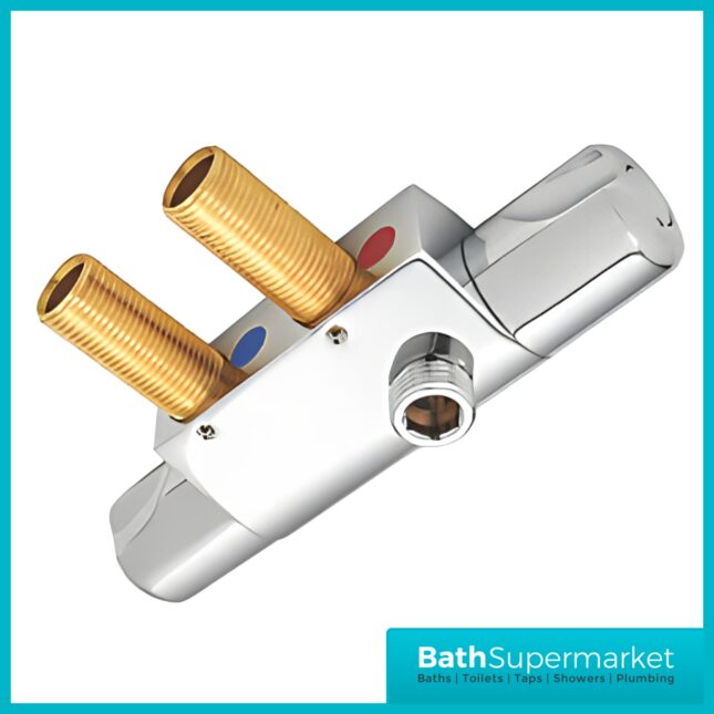 Highlife Bathrooms Chrome Horizontal Compact Thermostatic Caravan Shower Valve