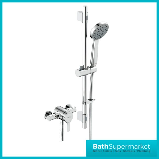 Bristan Onza Luminance Chrome Thermostatic Exposed Mixer Shower Kit