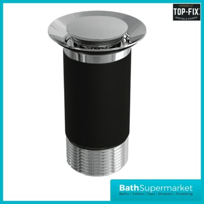 Ellsi Chrome Round Unslotted Click Clack Basin Waste Top-Fix