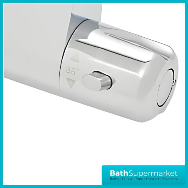 Highlife Bathrooms Chrome Horizontal Compact Thermostatic Caravan Shower Valve