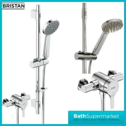 Bristan Onza Luminance Chrome Thermostatic Exposed Mixer Shower Kit