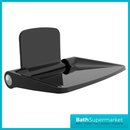 AquaVolere Comfort Black Space Saving Folding Mobility Shower Seat