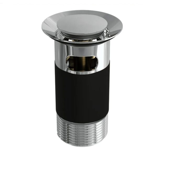 Ellsi Chrome Round Slotted Click Clack Basin Waste Top-Fix