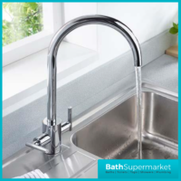 Bristan Artisan Pure Chrome Twin Lever Kitchen Sink Mixer Tap With Water Filter