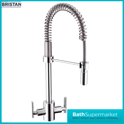 Bristan Artisan Professional Luminance Chrome Pull Down Nozzle Kitchen Sink Mixer Tap